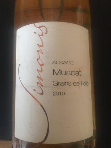 Domaine Simonis, Alsace: Muscat Grains de Folie 2010